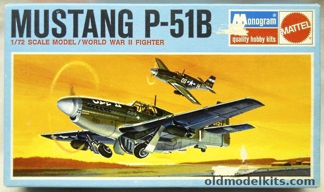 Monogram 1/72 P-51B Mustang - Blue Box Issue, 6788 plastic model kit